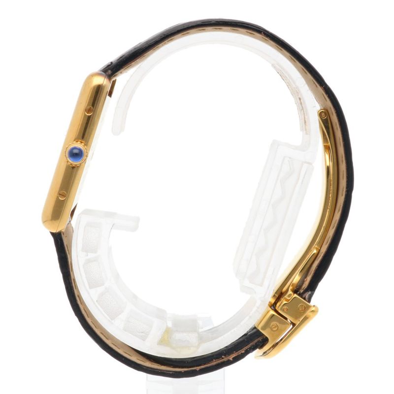 Cartier Must Tank Watch Quartz Gold Black White