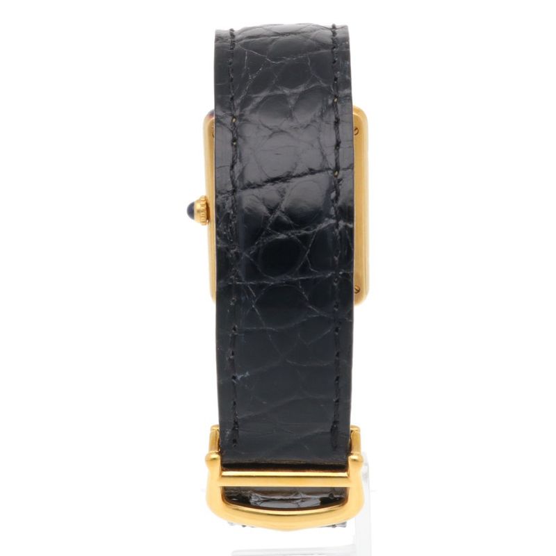 Cartier Must Tank Watch Quartz Gold Black White