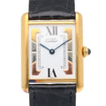 Cartier Must Tank Watch Quartz Gold Black White