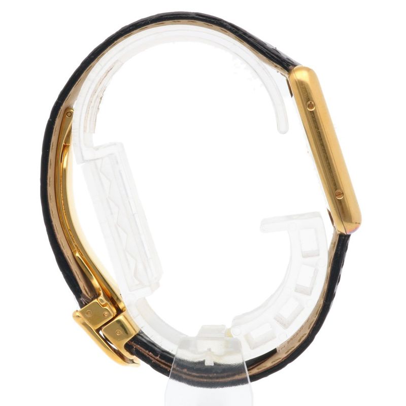 Cartier Must Tank Watch Quartz Gold Black White