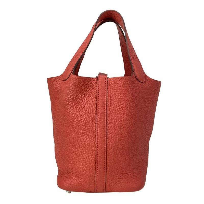 Hermes Handbag Picotin Lock PM Rosewood Silver