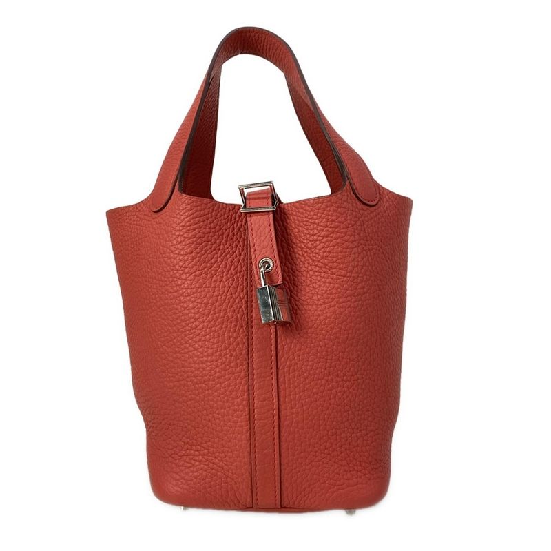 Hermes Handbag Picotin Lock PM Rosewood Silver