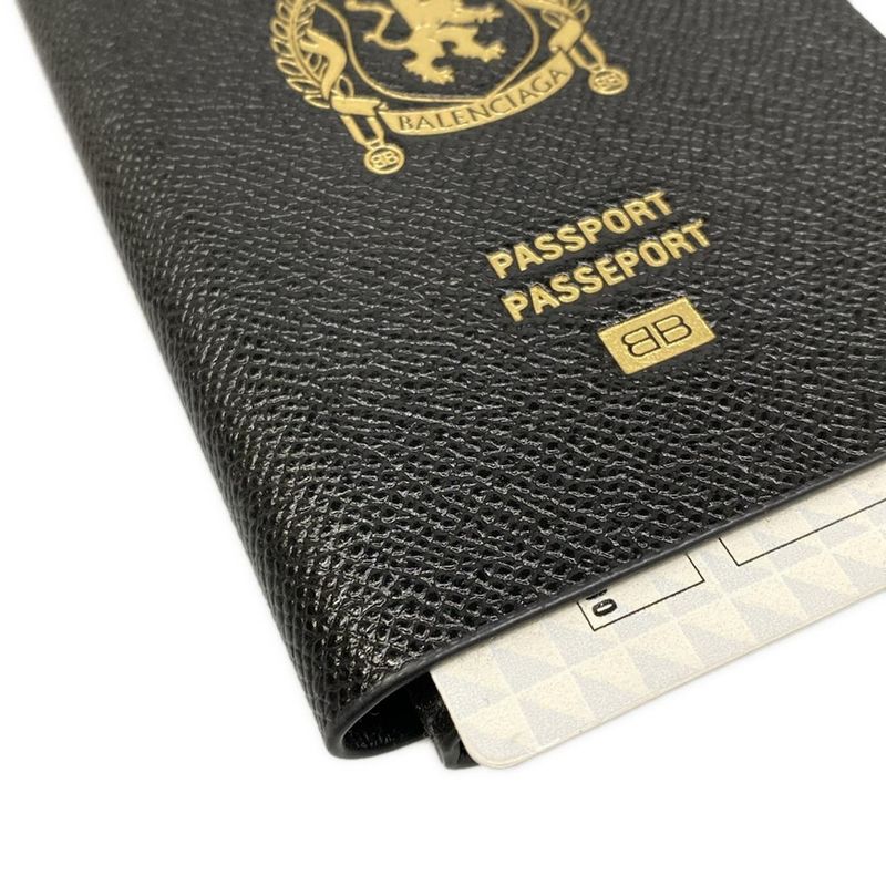 Balenciaga Wallet Black White Leather