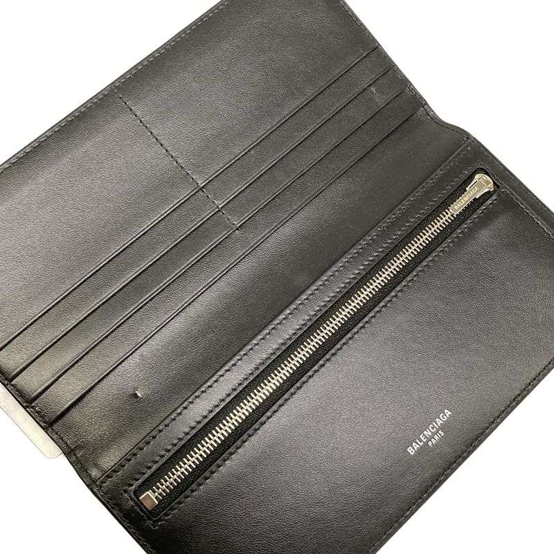 Balenciaga Wallet Black White Leather