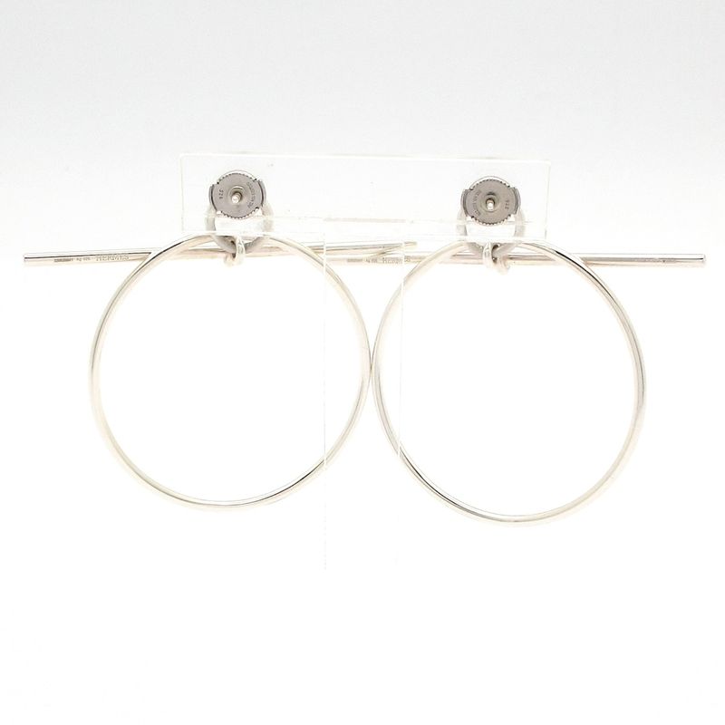 Hermes Earrings Loop Silver