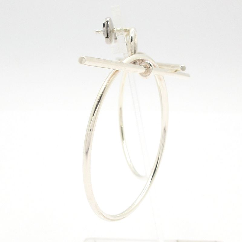 Hermes Earrings Loop Silver