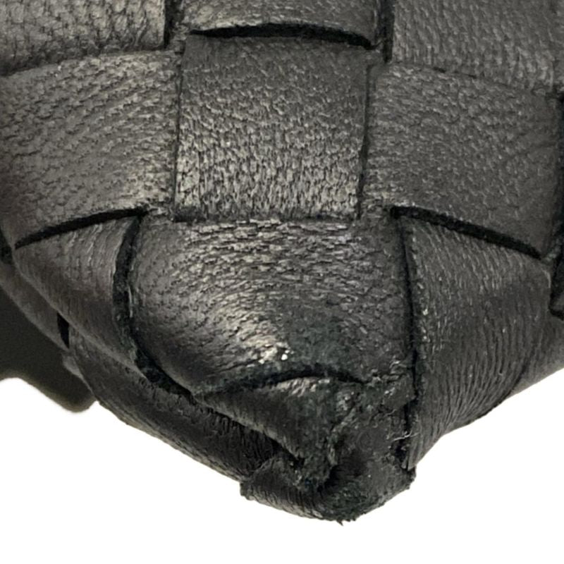 Bottega Veneta Clutch Intrecciato Black Fringe Leather
