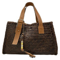 Loewe Tote Dark Brown Braided Leather