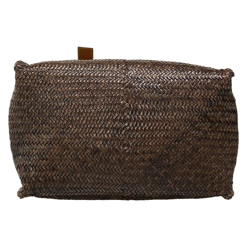 Loewe Tote Dark Brown Braided Leather