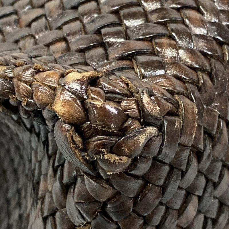 Loewe Tote Dark Brown Braided Leather