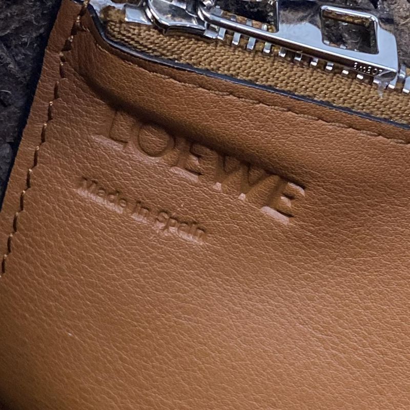 Loewe Tote Dark Brown Braided Leather