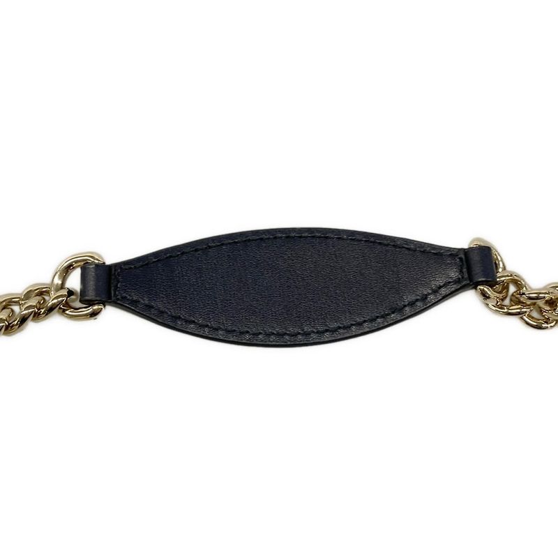 Gucci Shoulder Bag Emily Micro Guccissima Dark Navy Leather