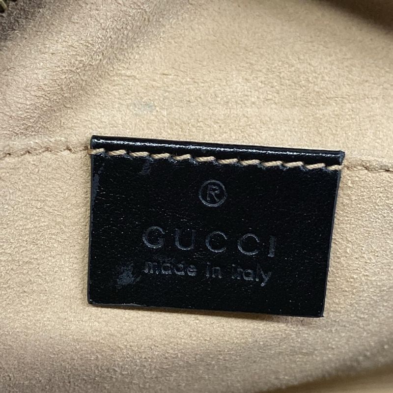 Gucci Shoulder Bag GG Marmont Black Chain Leather