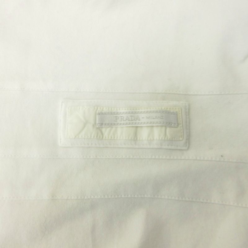 Prada T-Shirt Logo Patch Short Sleeve XS White