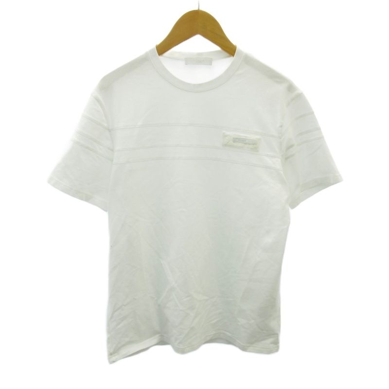 Prada T-Shirt Logo Patch Short Sleeve XS White