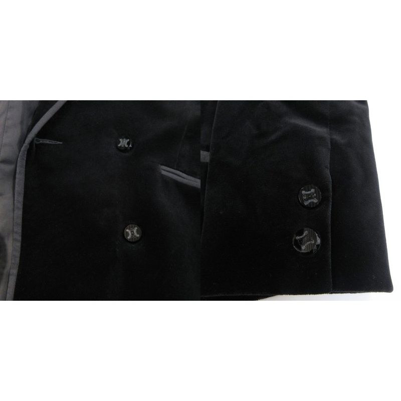 Celine Set Skirts Velour Contrast Macadam Button Tweed Jacket Double Fully