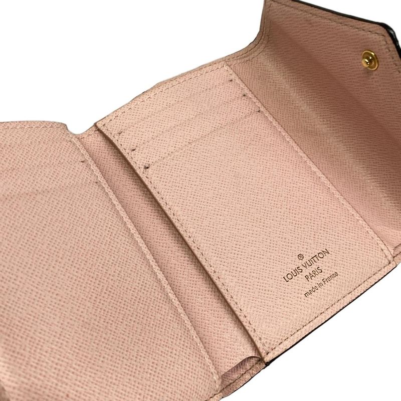 Louis Vuitton Trifold Wallet Monogram Portefeuille Victorine Rose Ballerine