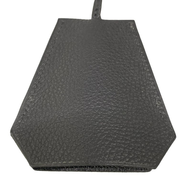 Hermes Key Holder Leather with Black Clochette Key Ring