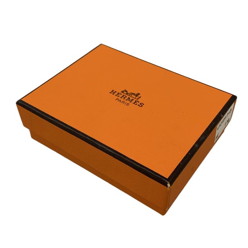 Hermes Key Holder Leather with Black Clochette Key Ring