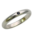Tiffany & Co Ring Stacking Band 925 Sterling Silver Saffiano Blue