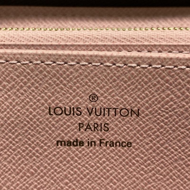 Louis Vuitton Wallet Monogram Zippy Rose Ballerine Leather