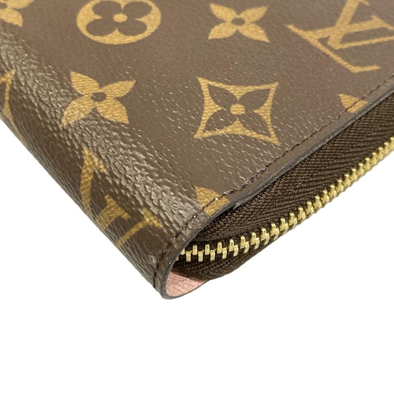 Louis Vuitton Wallet Monogram Zippy Rose Ballerine Leather
