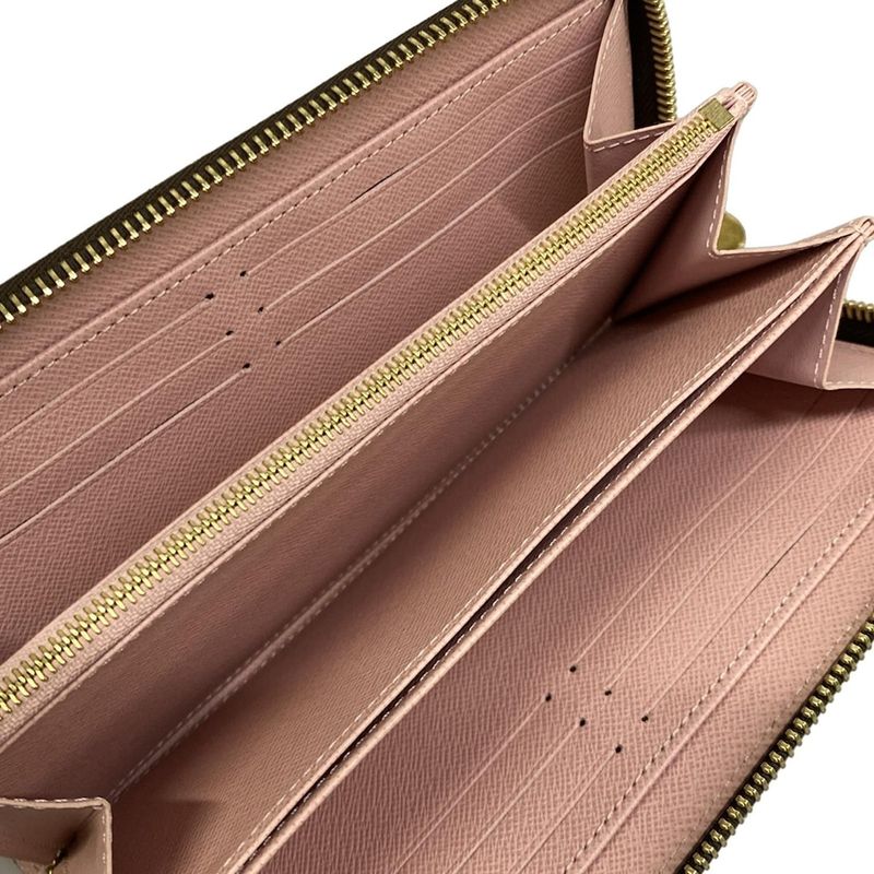Louis Vuitton Wallet Monogram Zippy Rose Ballerine Leather