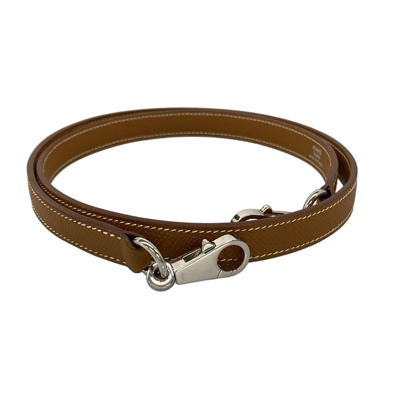 Hermes Shoulder Strap Brown Silver Kelly Bolide