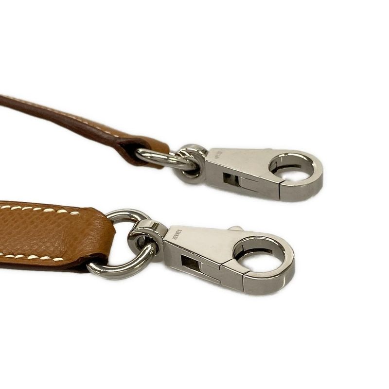 Hermes Shoulder Strap Brown Silver Kelly Bolide