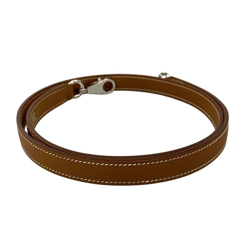 Hermes Shoulder Strap Brown Silver Kelly Bolide