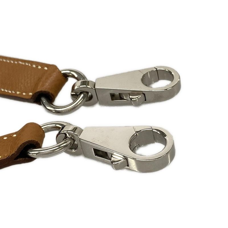 Hermes Shoulder Strap Brown Silver Kelly Bolide