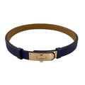 Hermes Belt Kelly Navy Gold Leather