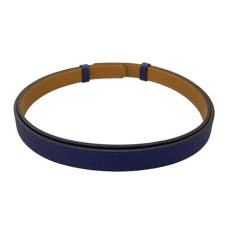 Hermes Belt Kelly Navy Gold Leather