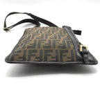 Fendi Zucca Shoulder Bag Crossbody Leather Canvas Brown — view 3