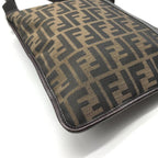 Fendi Zucca Shoulder Bag Crossbody Leather Canvas Brown — view 5