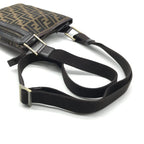 Fendi Zucca Shoulder Bag Crossbody Leather Canvas Brown — view 6