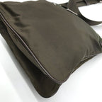 Prada Nylon Tessuto Triangle Logo Brown Shoulder Bag — view 5