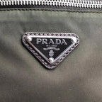 Prada Nylon Tessuto Triangle Logo Brown Shoulder Bag — view 9