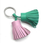 Hermes Carmen Unodos Key Holder Key Sling Bag Charm Double Tassel Bicolor Pink — view 4
