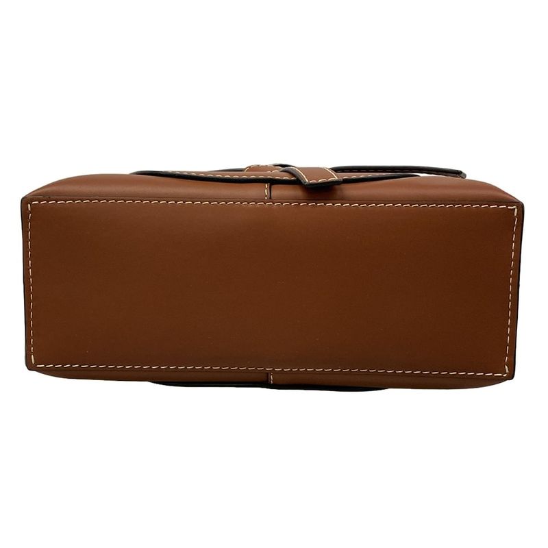 Loewe Handbag Gate Top Handle Bag Mini Dark Brown Leather