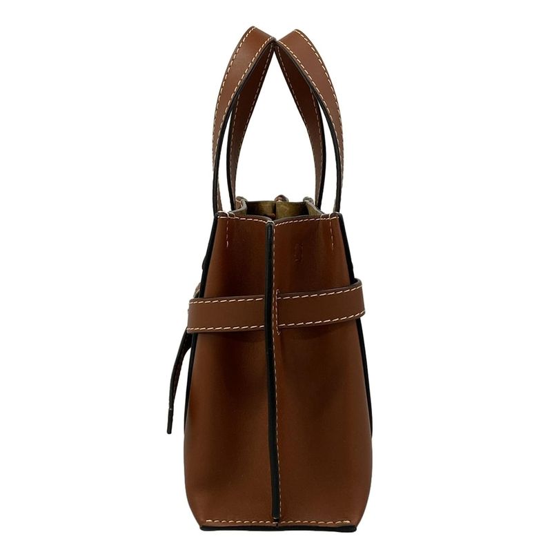 Loewe Handbag Gate Top Handle Bag Mini Dark Brown Leather