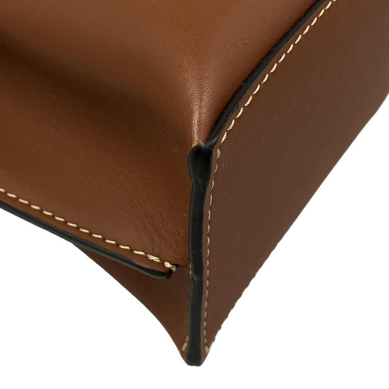 Loewe Handbag Gate Top Handle Bag Mini Dark Brown Leather