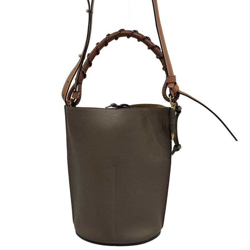 Loewe Gate Bucket Bag Dark Brown Dark