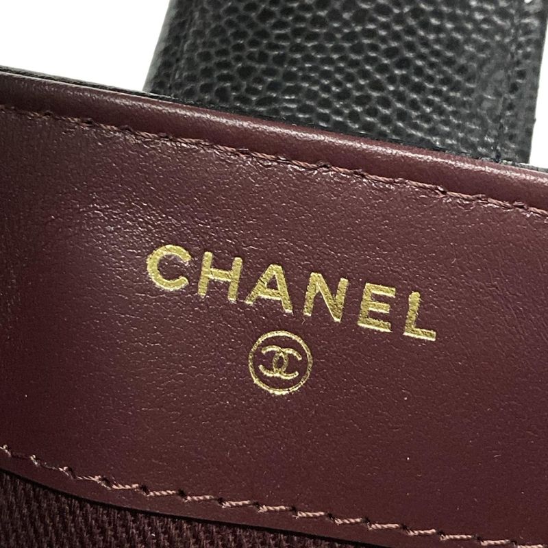 Chanel Mobile Phone Case Quilted Black Gold Chain