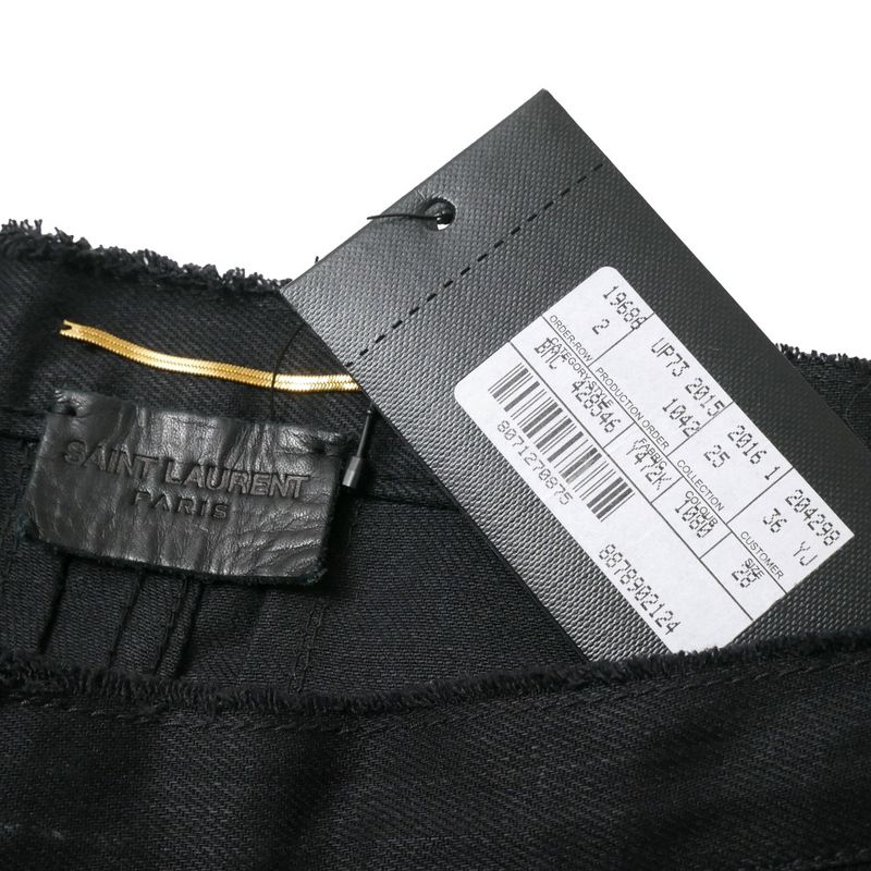 Saint Laurent Paris Denim Pants 28 Black Skinny Jeans