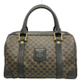 Celine Handbag Macadam Pattern Black Brown Mini Boston Leather