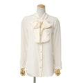 Gucci Long Sleeve Shirt 38 Tie Collar Ribbon Ruffle Blouse