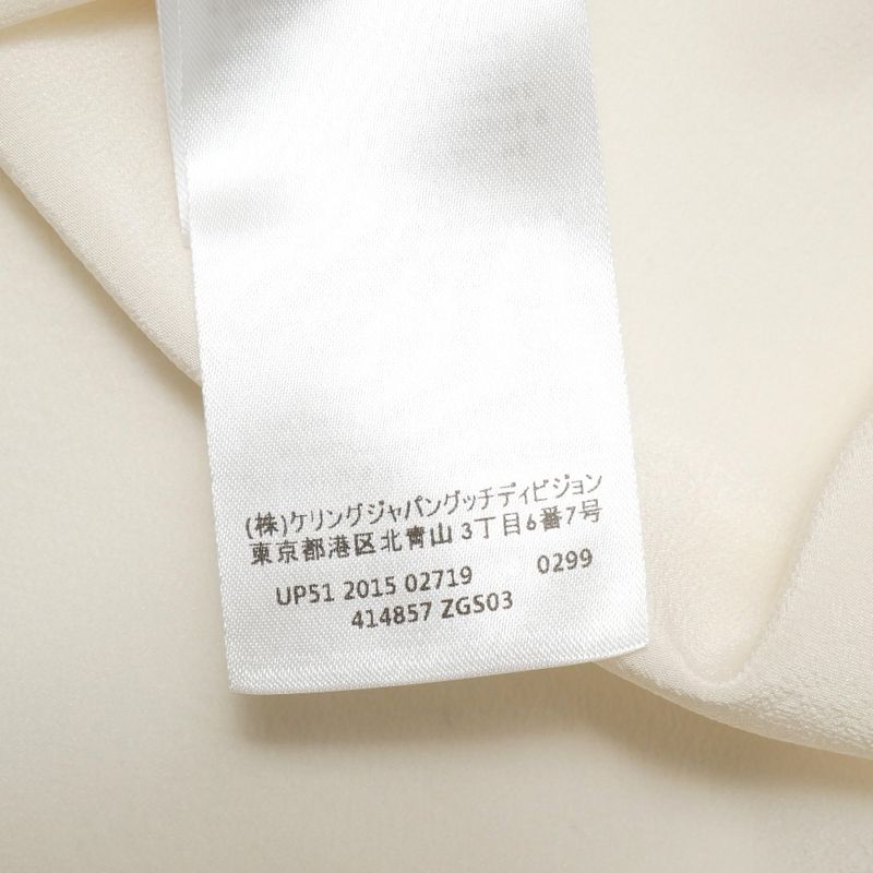 Gucci Long Sleeve Shirt 38 Tie Collar Ribbon Ruffle Blouse