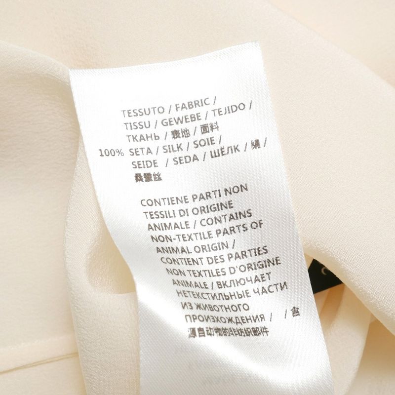 Gucci Long Sleeve Shirt 38 Tie Collar Ribbon Ruffle Blouse