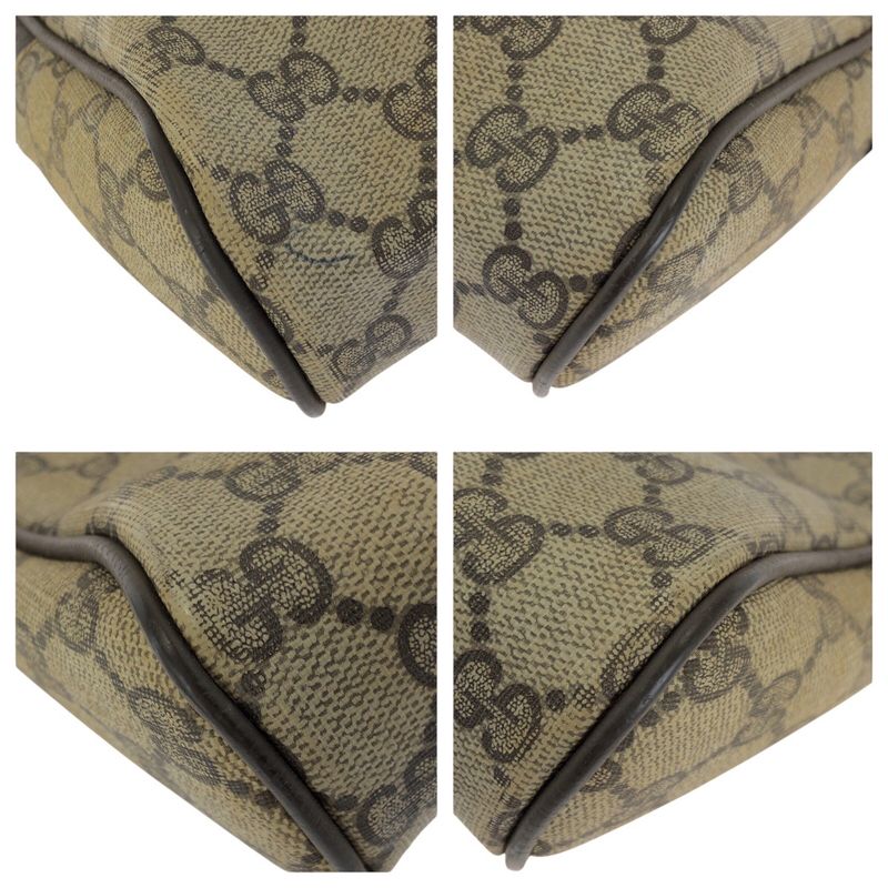 Gucci Vintage Sherry Clutch Beige Brown